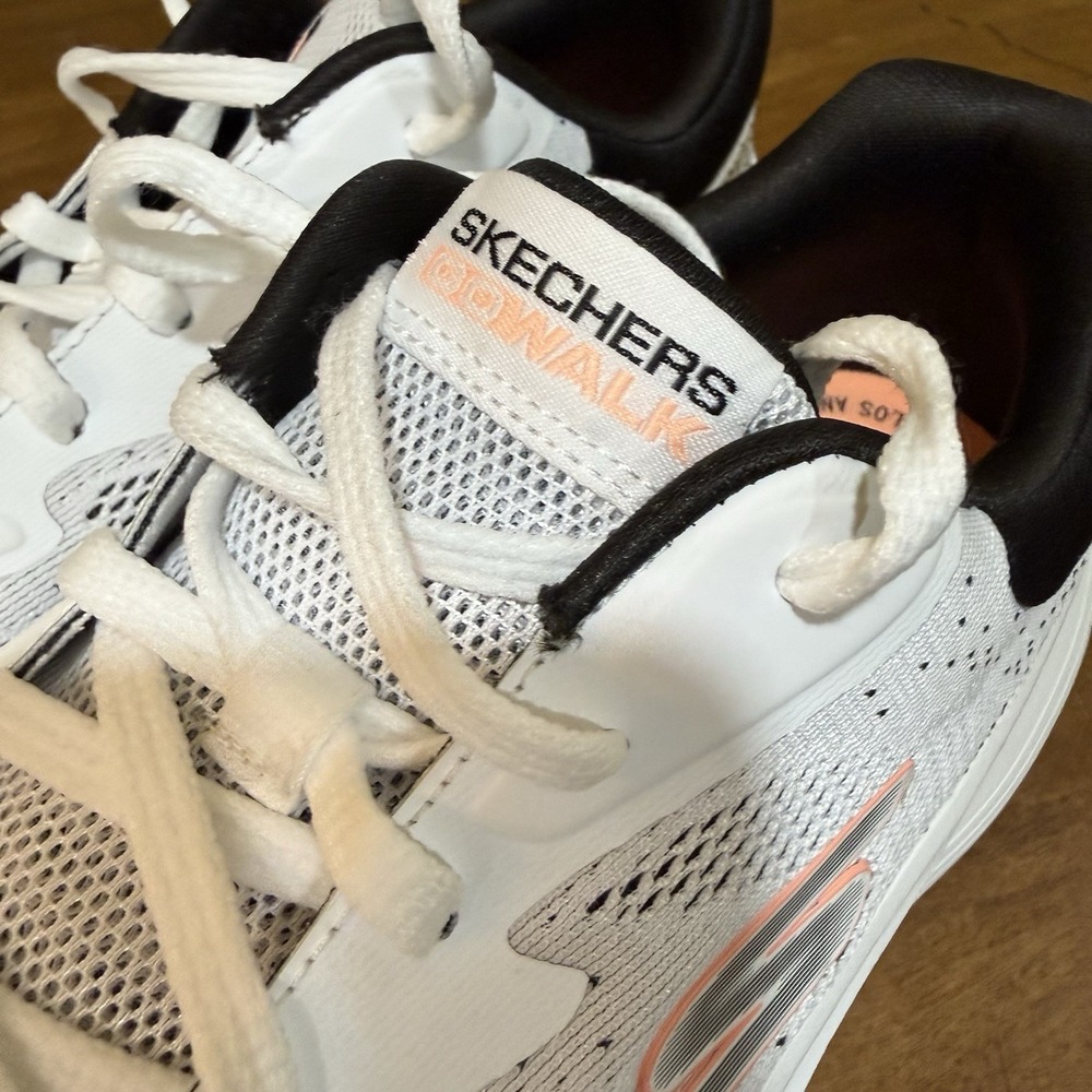 Skechers GO WALK MAX WALKER- VEA 125053 Women's Size 10 White Black Orange - Picture 11 of 11